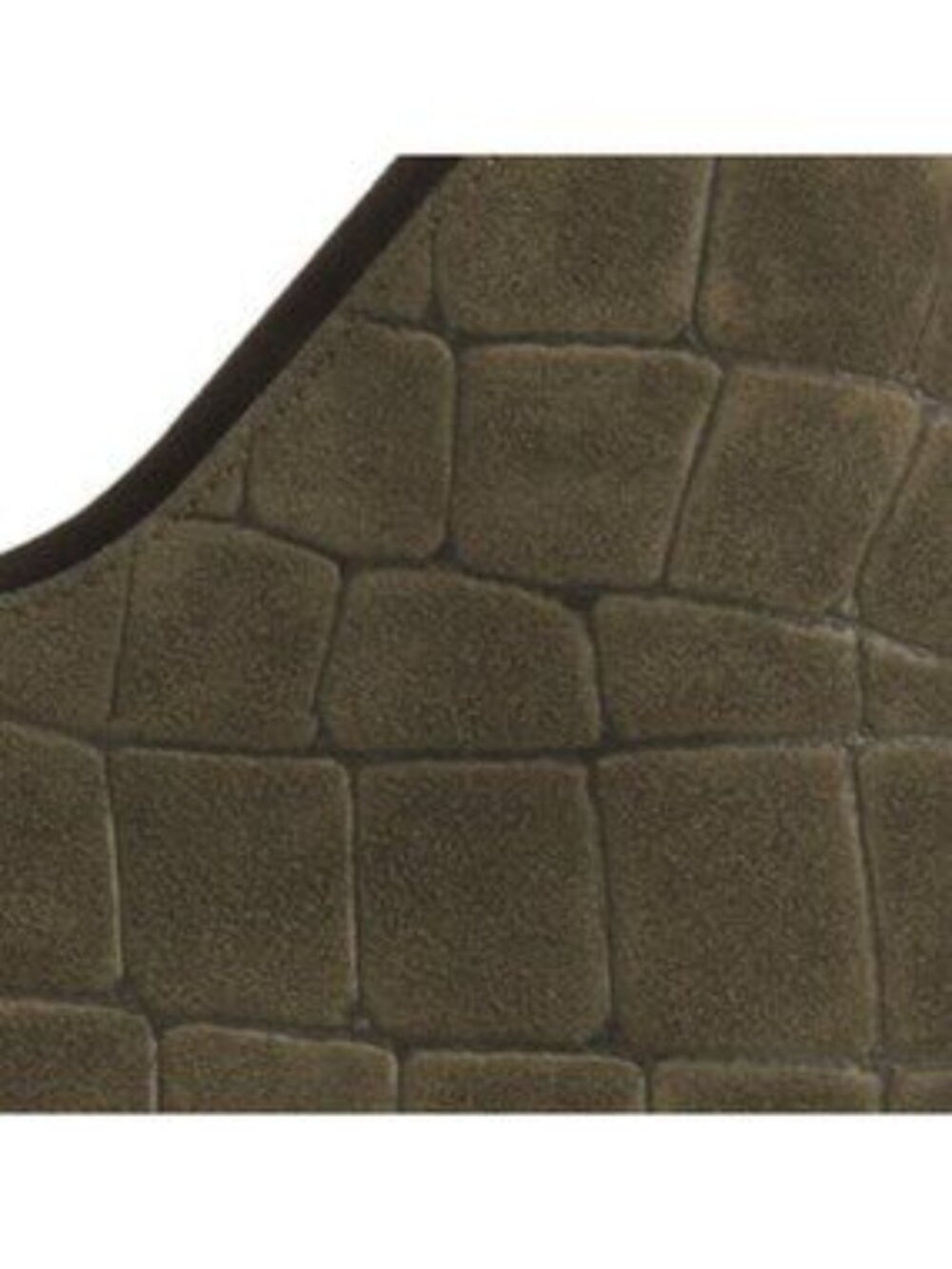 CHEVAL Made In Italy Suede Crocodile Tote With Woven Handle - Picture 4 of 6
